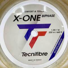 【未使用】テクニファイバー Tecnifibre 硬式 テニス ストリング ガット X-ONE BIPHASE エックスワン バイフェイズ 200ｍ ロール ナチュラル 01RXO130XN 1.30mmの画像