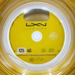 【未使用】LUXILON ルキシロン 4G リール reel 125 硬式 テニス ポリエステル ストリング ガット 200m ロール ゴールド WRZ990141 1.25mmの画像