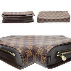 ルイヴィトン N51993 セカンドバッグ ブラウン  LOUIS VUITTON サンルイ ダミエ エベヌの画像