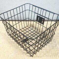 決定★自転車の前カゴ＋サドルset★ブラック★の画像