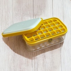 【新品】G.DUCK 製氷皿 ふた付き アイストレー 保存容器 イエローの画像