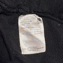 115〜125　ポケモンフリースパジャマセット　中古の画像