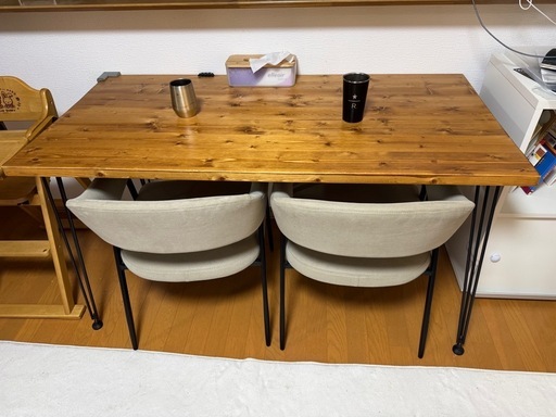 無垢材　ダイニングテーブル　作業台　ヴィンテージ