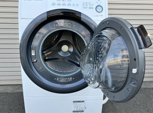 【最安値】?2019年製　SHARPドラム式洗濯乾燥機　単身最適　ES-S7D配達無料！
