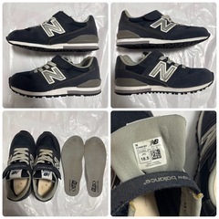 New Balance ニューバランス 996 KV996CEY ネイビー キッズ スニーカー 運動靴 18.5cm の画像