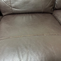 【無料】三人掛けソファ　本革の画像