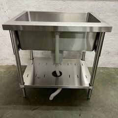 マルゼン ステンレス製 1槽シンク W750×D600×H790 厨房 厨房機器 店舗 店舗用品 ステンレスシンク BS1-076N 美品 Y2393の画像