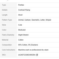 SHEIN 4pcs/Pack Teen Girl Simpleの画像