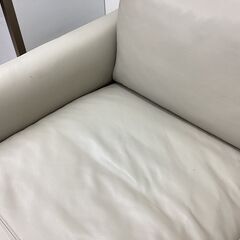 カウチソファー　ACTUS　牛革　2人掛け　脚付　キズ多数・ヘタリ有の画像