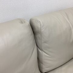 カウチソファー　ACTUS　牛革　2人掛け　脚付　キズ多数・ヘタリ有の画像