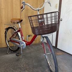 中古車　ブリヂストン カルーサ　24インチ　アルミフレーム　LEDダイナモライト　美品の画像