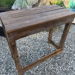 【アンティーク風】木製テーブル　ハンドメイド　diDIYの画像