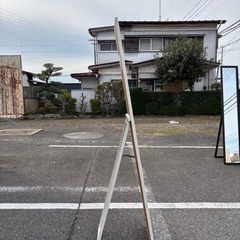 ヒメプラ 木製スタンドミラー 姿見 150 ホワイトの画像