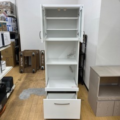 ニトリ レンジボード ホワイト スリムタイプ 収納家具 キッチン家具 のご紹介です！の画像