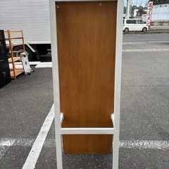 木枠スタンドミラー 全身鏡 姿見 ホワイトの画像