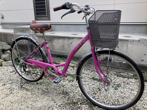 673、オシャレママチャリ26インチピンク