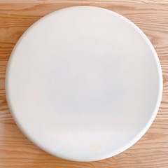 SILVER TONE シルバートーン 丸型お盆 トレー オレンジ レトロポップの画像