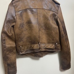 Bershka 本革ダブルライダースジャケット ラムレザー 羊革XSの画像