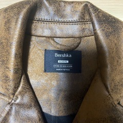 Bershka 本革ダブルライダースジャケット ラムレザー 羊革XSの画像