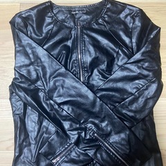 Bershka 本革ダブルライダースジャケット ラムレザー 羊革XSの画像