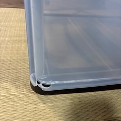 ●４段収納ケース●茶/クリア　衣装ケースの画像