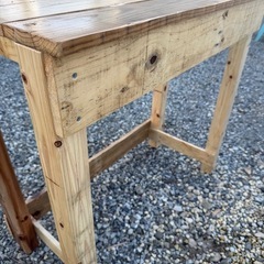 木製テーブル　ナチュラル仕上げ　水性ウレタンニス塗装済
の画像