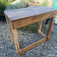 木製テーブル　ナチュラル仕上げ　水性ウレタンニス塗装済
の画像