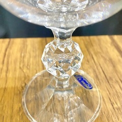BOHEMIA Crystal 花柄ワイングラス 5個セットの画像