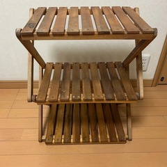３段ウッドラックの画像