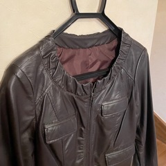 百貨店購入⭐︎羊本革ジャケット女性の画像