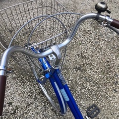 676、オシャレママチャリ26インチ青の画像