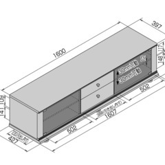 ヤマダデンキ オリジナルテレビ台 高級クローズタイプの画像