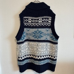 手編み風　ニットベスト　フリーサイズの画像