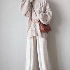 【moment+】サテンミニプリーツストレートパンツ　S　の画像