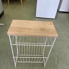 【リサイクルショップ ピカソ 小松原】🌿✨サイドテーブル シェルフィ NA（ナチュラル×ホワイト）✨🌿★9513★の画像