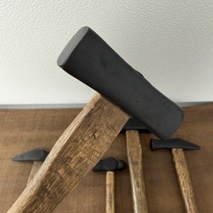 【アンティーク】古工具　ハンマー5本セット　黒色塗装済　の画像