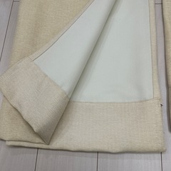 厚手カーテン　H115cmペールイエロー　防炎の画像