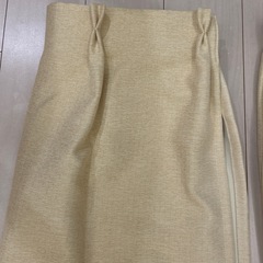 厚手カーテン　H115cmペールイエロー　防炎の画像