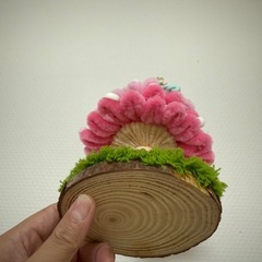 🎄ハンドメイド🎄ピンクのミニクリスマスツリー✨プレゼントにもおすすめの画像