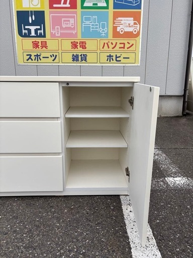 ニトリ NITORI サイドボード ELEA3 120LC-WH ホワイト (マルテル