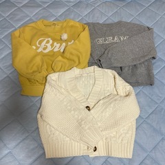 ★決まりました　
キッズ　130〜140㎝　女の子　冬物　トップス　トレーナー　ニット合計7着の画像