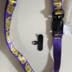 新品未使用✨GAHGA「かけレール」ストラップ　廃盤カラー／（パープル＋イエロー文字）の画像