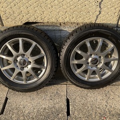 中古・155/65R-13アルミホイール付スタッドレスタイヤ4本セット！の画像