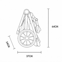 原価10万円 海外高級ベビーカー / 大型ラバータイヤ / 両対面 / 直接受け渡しOK の画像