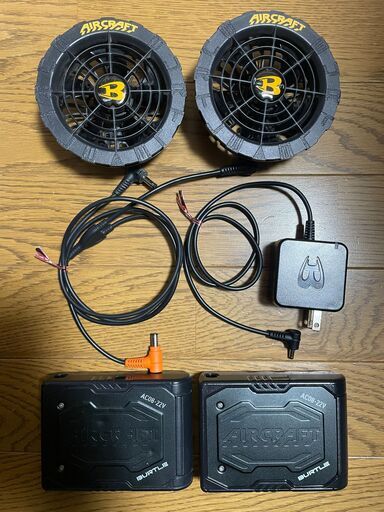 バートル　空調ファンセット　2024年モデル　22V　バッテリー2個　動作品②