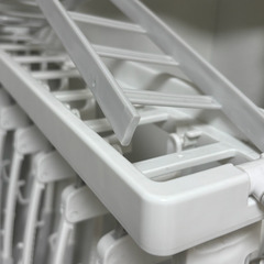 ※訳あり※ニトリ ハンガー ワンタッチ取り込みスライドアーム8連ハンガー(ホワイト) ※破損品※の画像