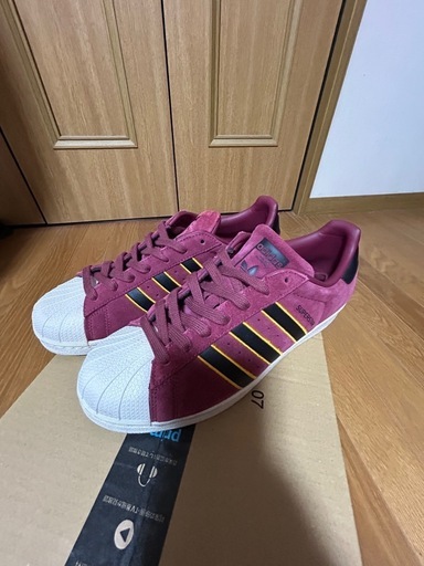 極美品adidas SUPERSTAR バーガンディ スエード 26.5cm