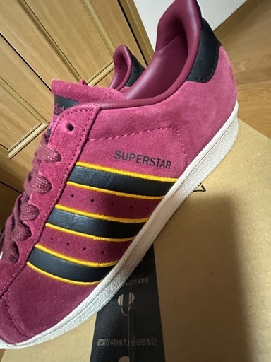 極美品adidas SUPERSTAR バーガンディ スエード 26.5cm