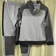 ナイキ NIKE セットアップ 2点セット THERMA-FIT パーカー ジップアップ スェットパンツ 裏起毛 L グレー の画像