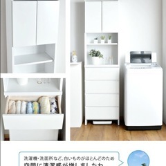 隙間収納　ランドリーラックの画像